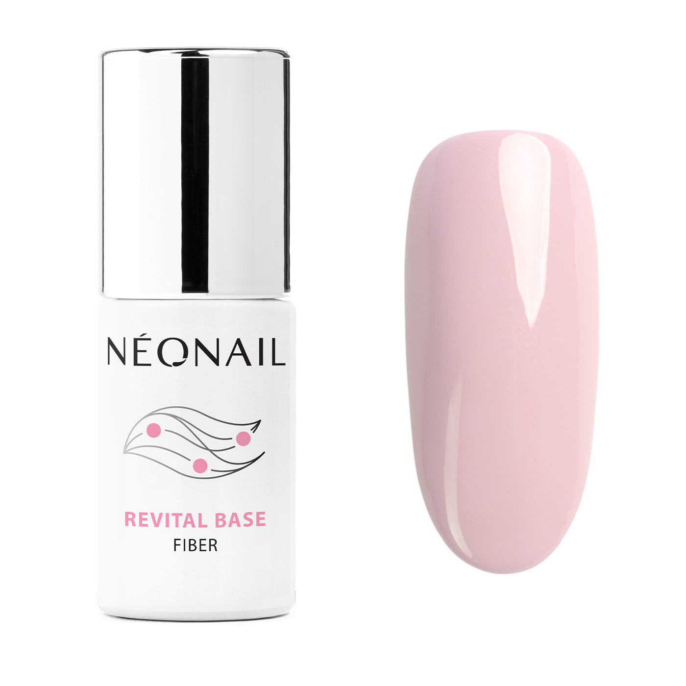 UV Nagellack Base 7,2 ml - Revital Base Fiber Creamy Splash