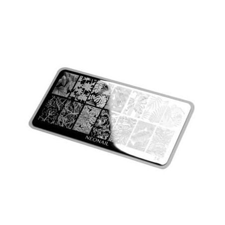 Stamping Platte 14 mit tropischem Blattmuster kaufen