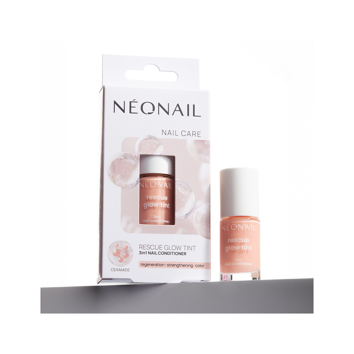 Rescue Glow Tint 3in1 Nail Conditioner Peachy Nude