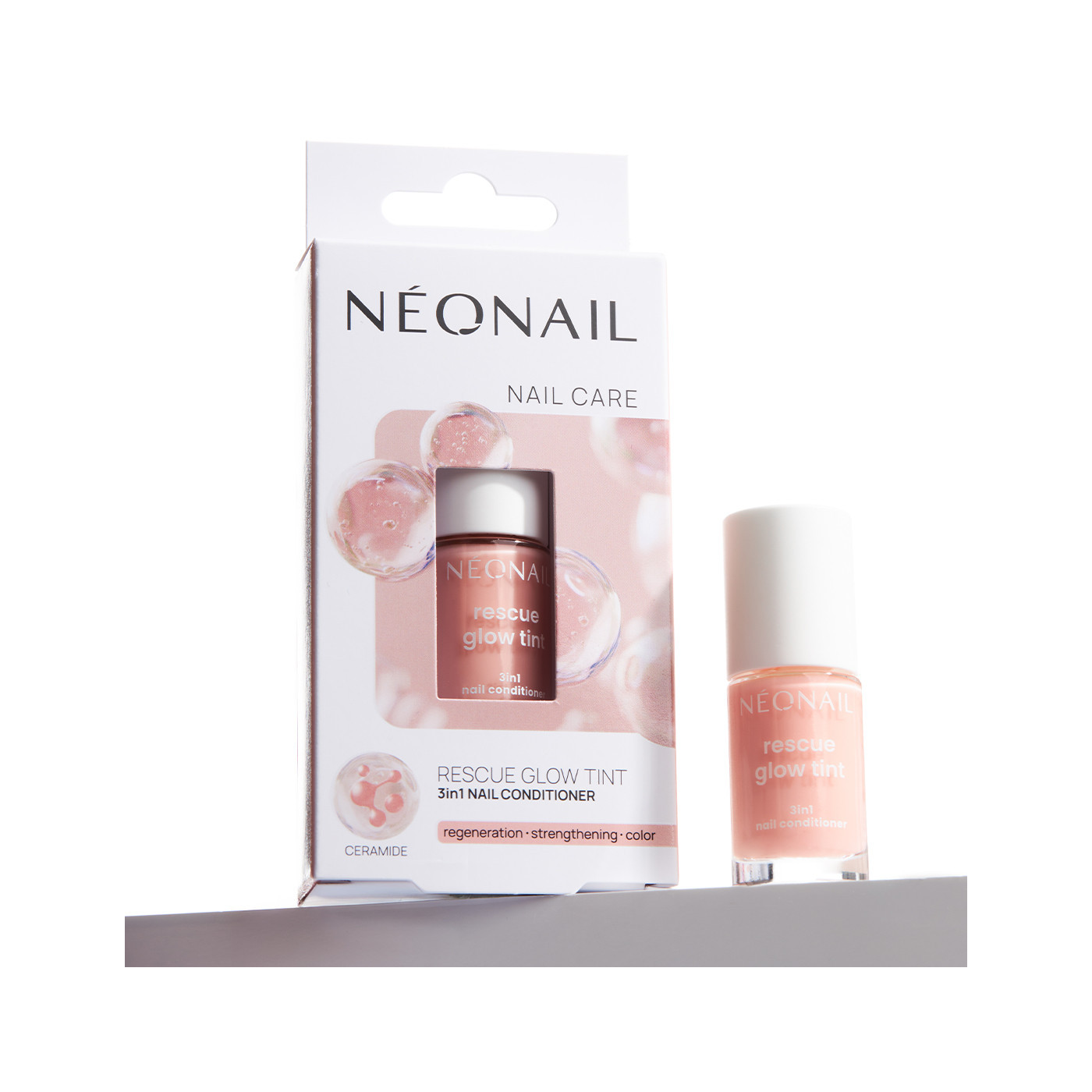 Rescue Glow Tint 3in1 Nail Conditioner Peachy Peach