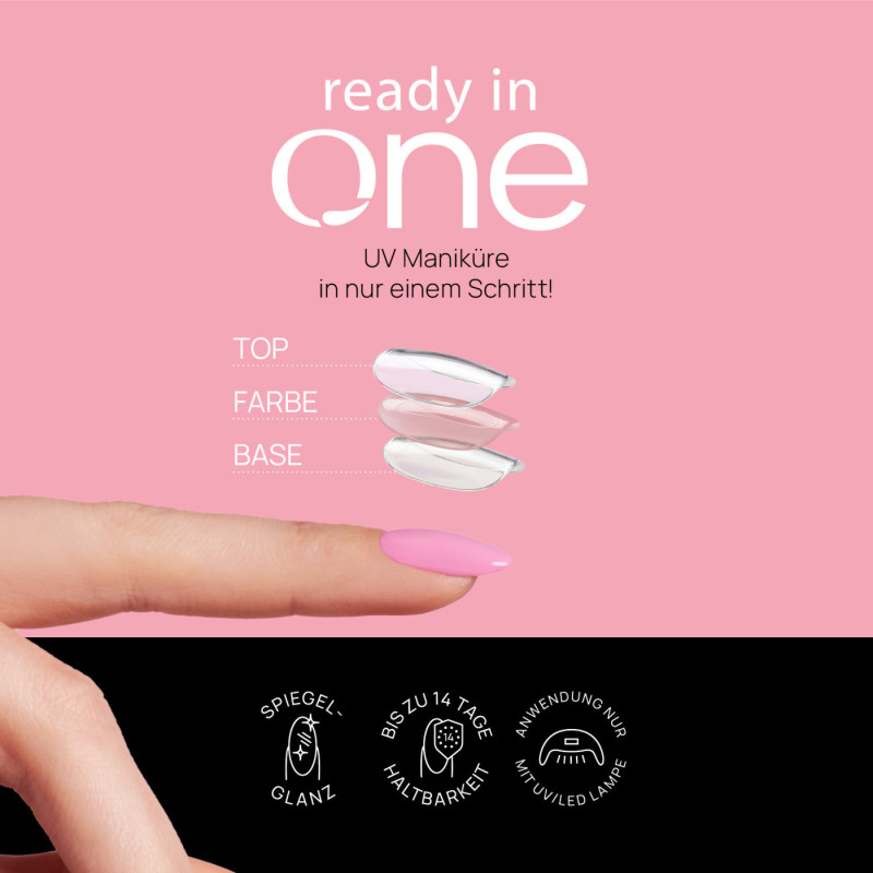 UV Nagellack 7,2 ml - READY IN ONE - One Soft Beige 04 UV Nagellack 7,2 ml - READY IN ONE - One Soft Beige 04
