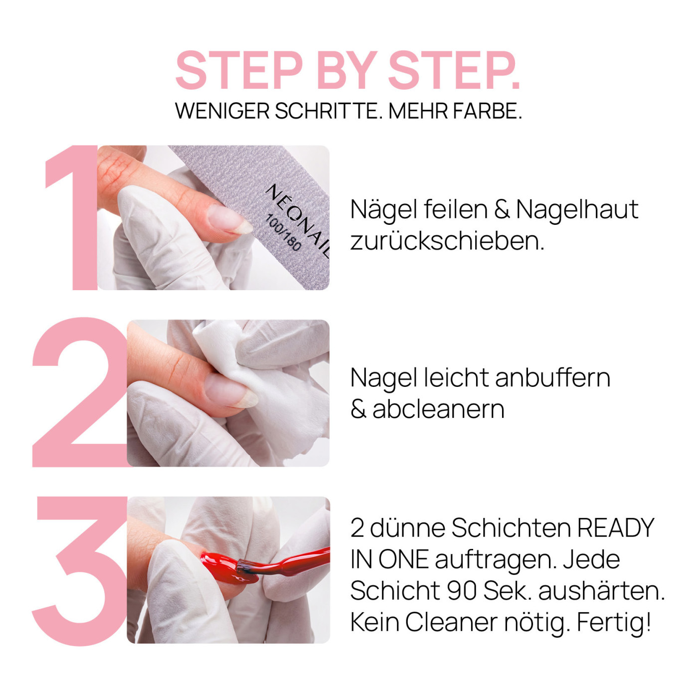UV Nagellack 7,2 ml - READY IN ONE - One Pink Spark 10 UV Nagellack 7,2 ml - READY IN ONE - One Pink Spark 10