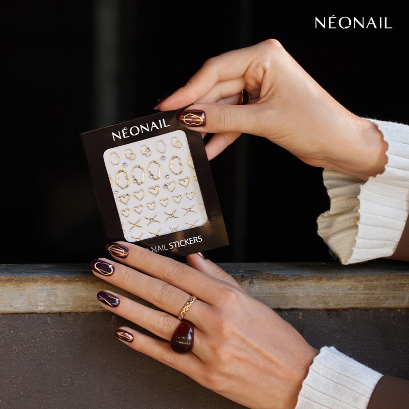 3D Nail Stickers Gold Abstract | NEONAIL