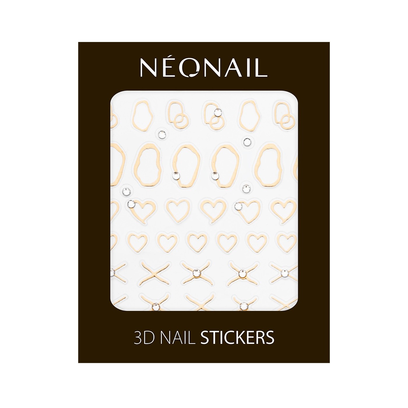 3D Nail Stickers Gold Abstract | NEONAIL