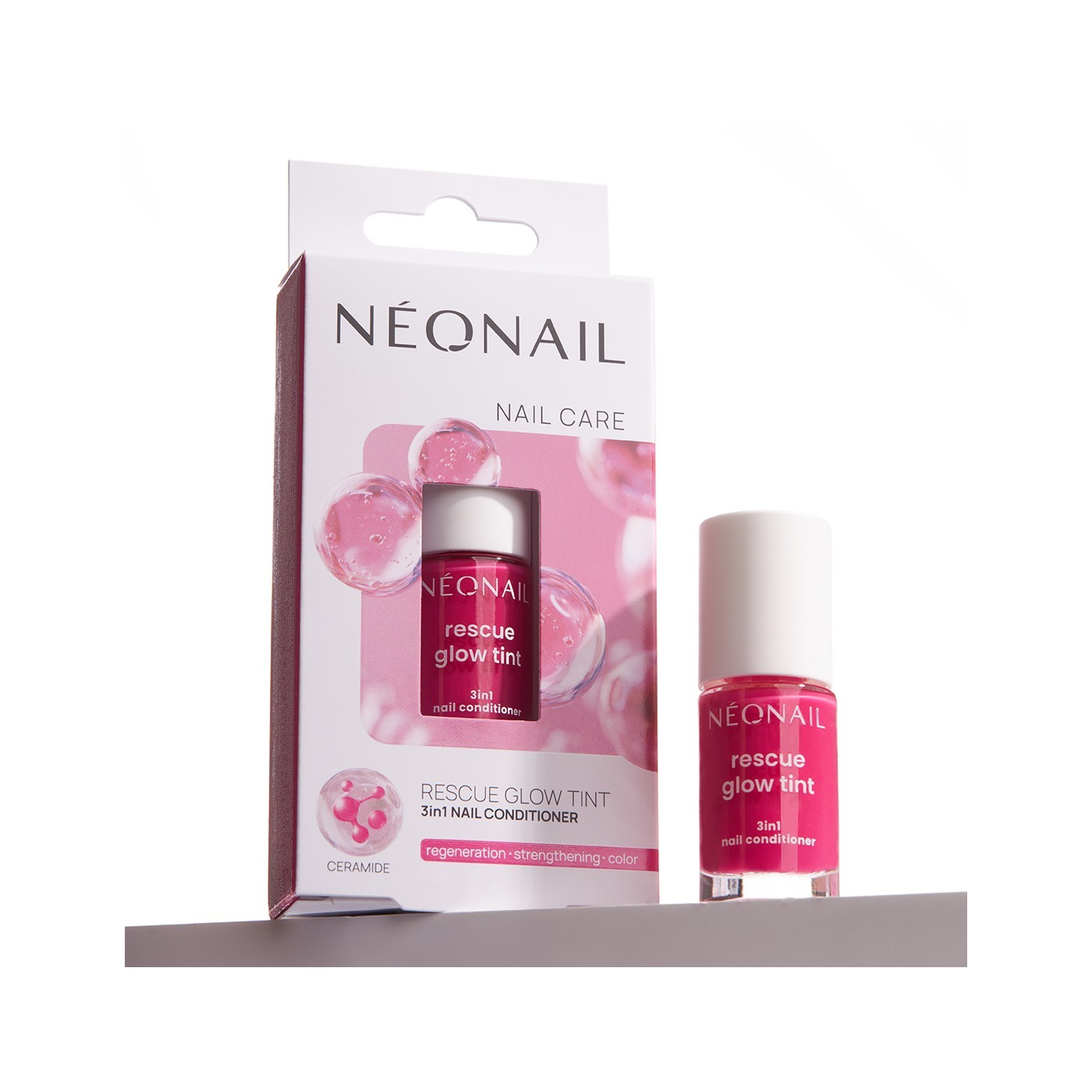 Rescue Glow Tint 3in1 Nail Conditioner Magenta Pink Rescue Glow Tint 3in1 Nail Conditioner Magenta Pink