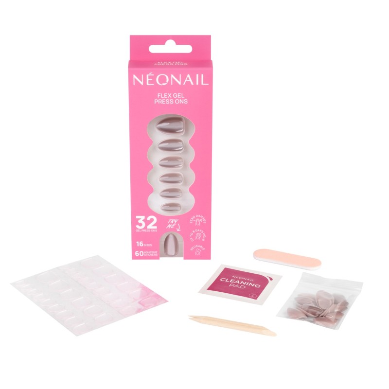Flex Gel Press Ons 32 pc – Blush Cateye Medium Almond Flex Gel Press Ons 32 pc – Blush Cateye Medium Almond