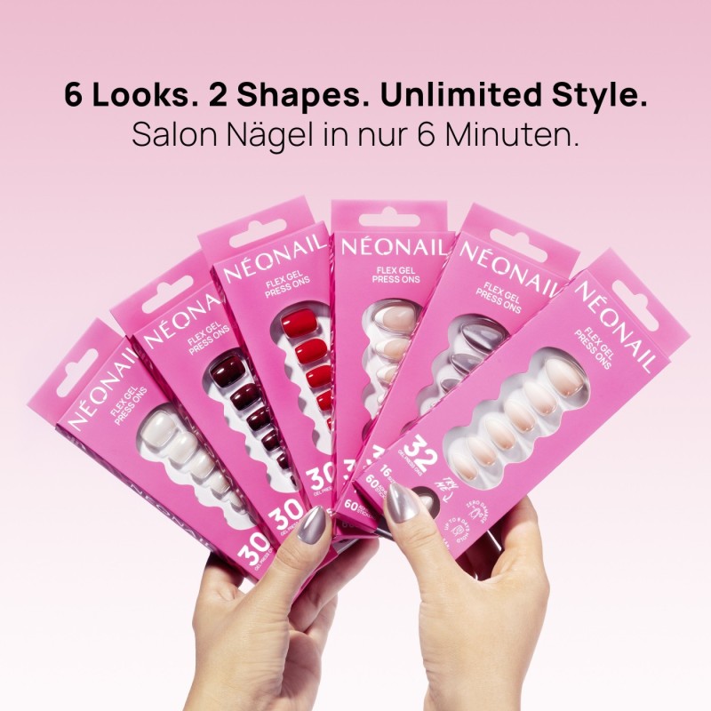 Flex Gel Press Ons 32 pc – Blush Cateye Medium Almond Flex Gel Press Ons 32 pc – Blush Cateye Medium Almond