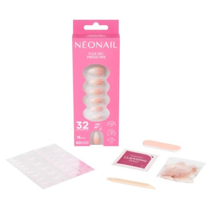 Flex Gel Press Ons 32 pc &ndash; Baby Boomer Rose Medium Almond | NEONAIL
