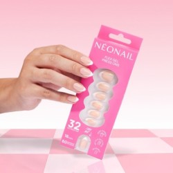Flex Gel Press Ons 32 pc &ndash; Perfect French Medium Almond | NEONAIL