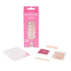 Flex Gel Press Ons 32 pc &ndash; Perfect French Medium Almond | NEONAIL