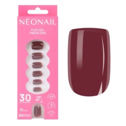 Flex Gel Press Ons 30 pc – Merlot Short Square | NEONAIL Flex Gel Press Ons 30 pc – Merlot Short Square | NEONAIL