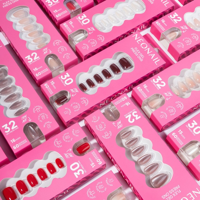 Flex Gel Press Ons 30 pc – Merlot Short Square | NEONAIL Flex Gel Press Ons 30 pc – Merlot Short Square | NEONAIL