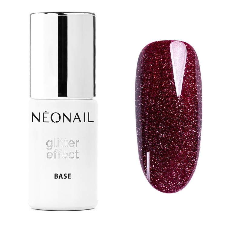 UV Nagellack 7,2 ml - Glitter Effect Base Burgund Shine