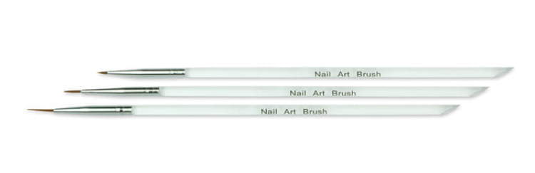 Nail Art Pinsel Set – 3 Stück