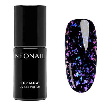 UV Nagellack 7,2 ml - Top Glow Violet Aurora Flakes