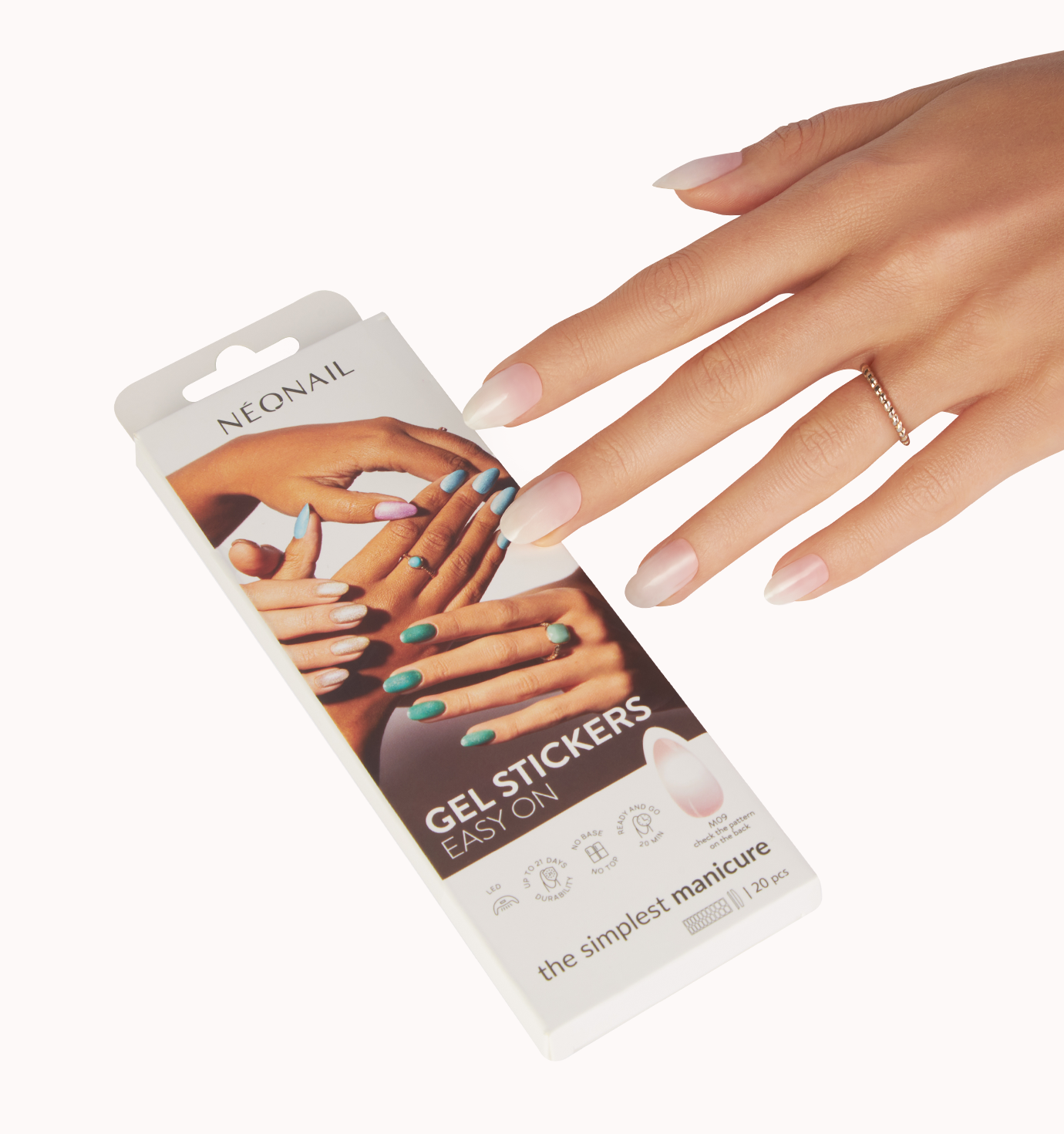 UV Gel Nail Sticker Set – 20 Halbhärtete Gelnagelstreifen + Werkzeug, Einfach Anzuwenden & Zu Entfernen